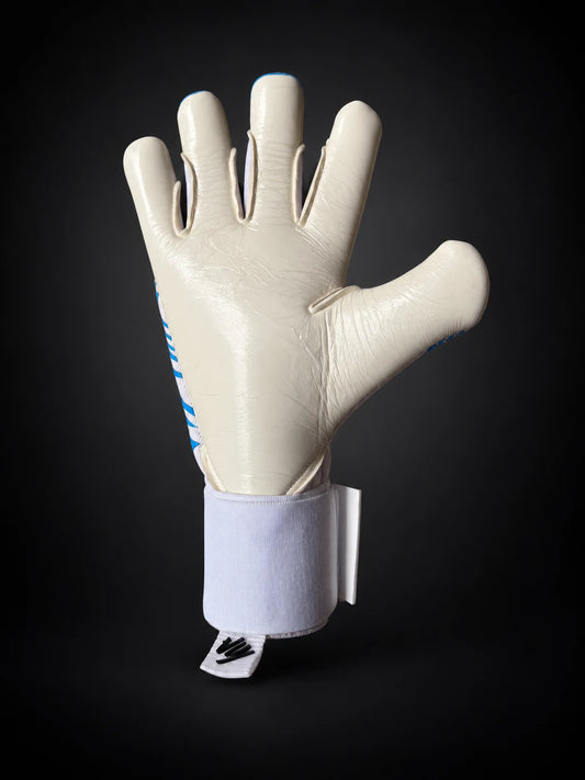 VG Advance White Blue goalkeeper gloves, view 2